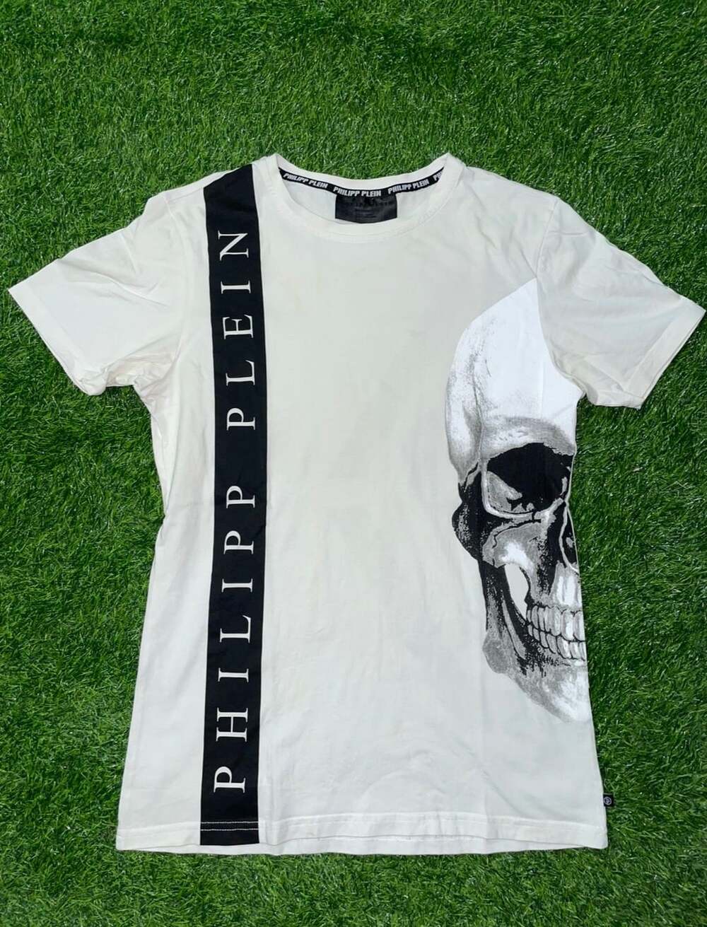 Philipp Plein Skull Logo Line T-Shirt White